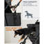 Poussette pour chien, poussette pour chien, tout-terrain avec poignée et pavillon réglables, parasols, organisateur de rangement, fibre Oxford imperméable