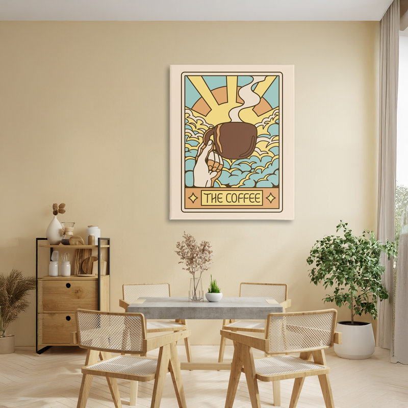 Toile tarot The Coffee Mute, conception de Tobe Fonseca, H 40 po x l 30 po