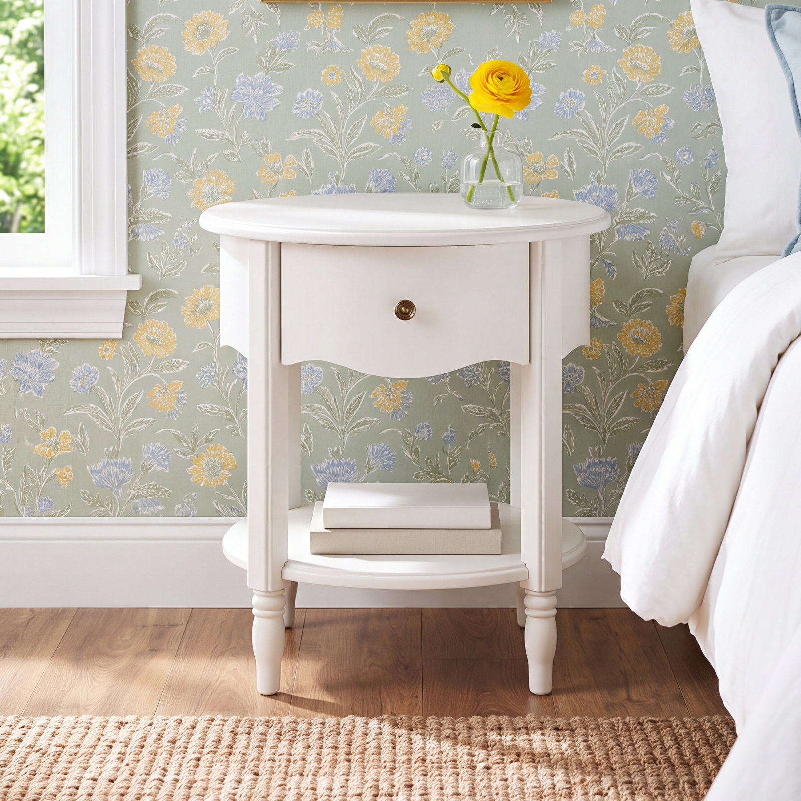 Liberty 1 Drawer Nightstand, Warm White