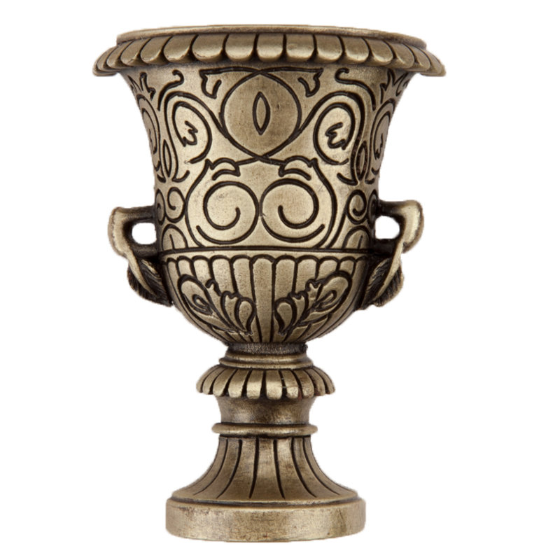 Bouton de meuble urne, Laiton antique