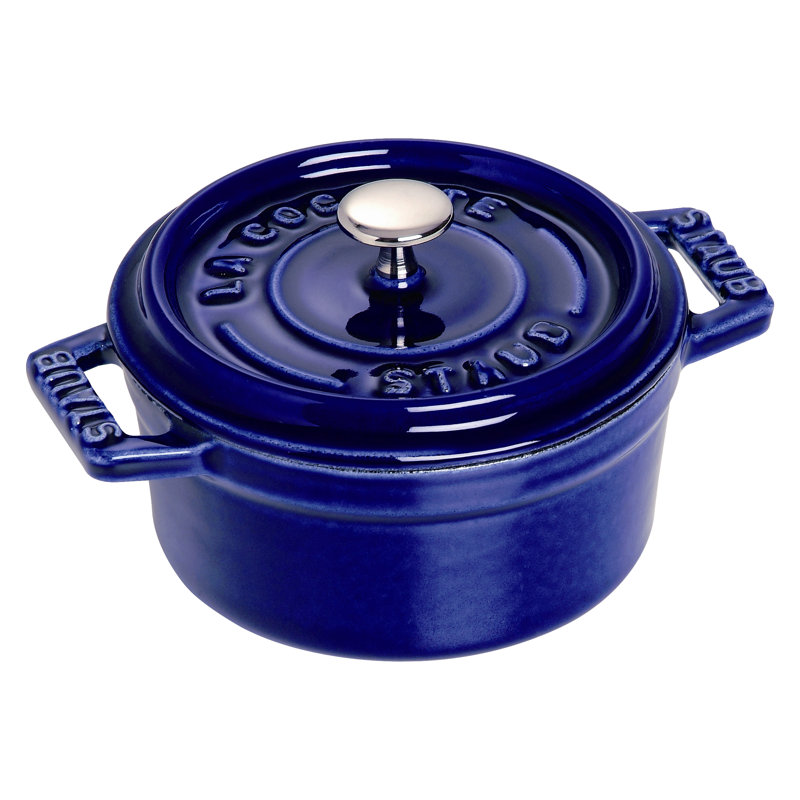 La Cocotte Cast Iron Round Cocotte, 7 quarts, Dark Blue