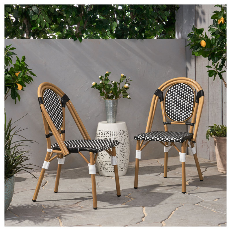 Ensemble de 2 chaises de salle à manger d'extérieur French
