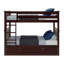 Lit superposé simple au-dessus de simple en bois massif avec lit gigogne Aileana-31282762-90958805