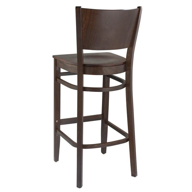 Calina Counter Stool with Solid Wood Frame, Medium Oak, Counter Stool (24" Seat Height)