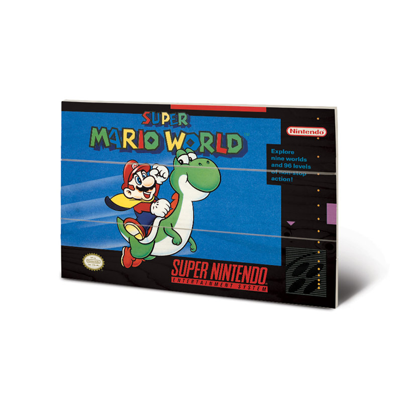 Super Mario World - No Frame Print on Wood