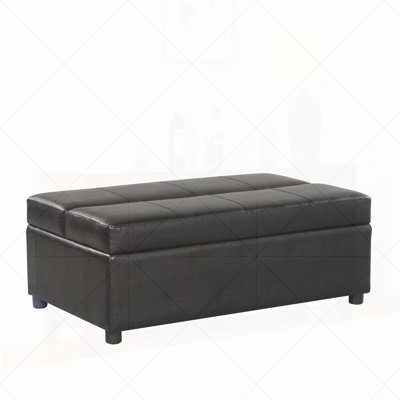 Twin Size Folding Ottoman Sleeper Bed with Mattress Convertible Guest Bed  Black