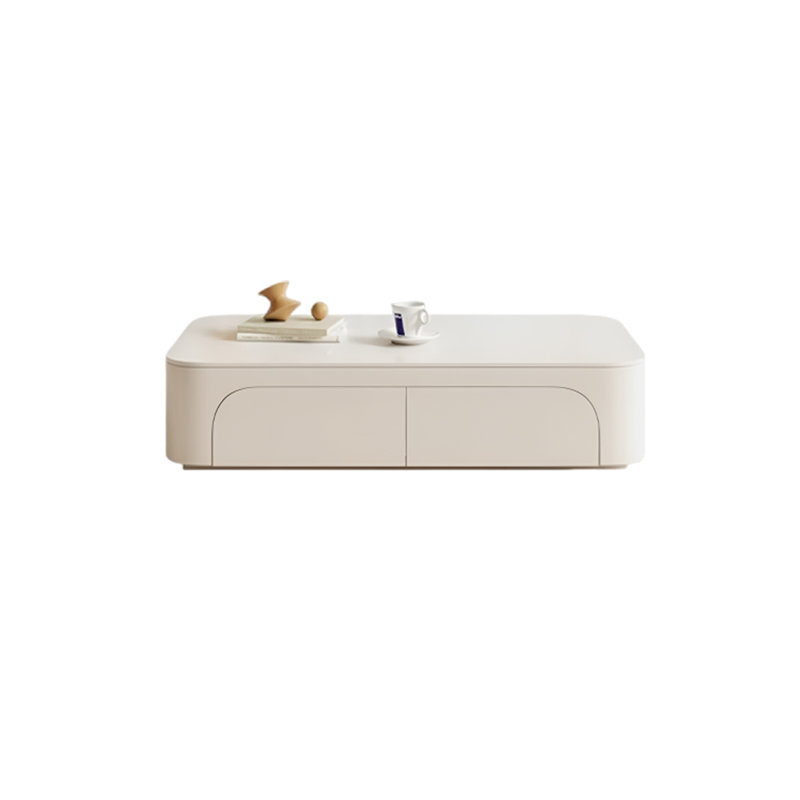 Table basse moderne en bois avec quatre tiroirs
