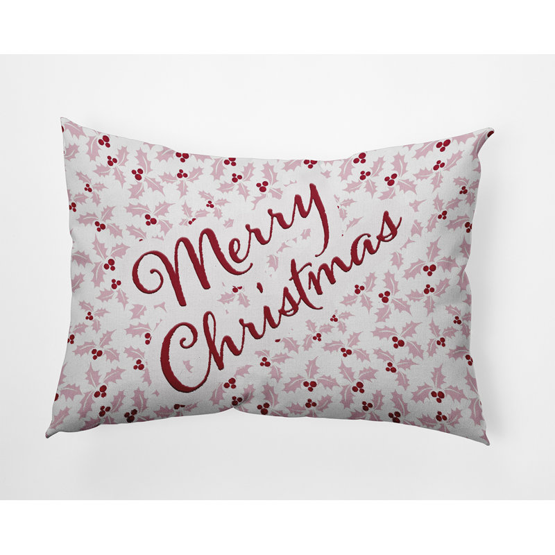 Coussin décoratif en polyester floral, 14 po x 20 po, Rectangulaire