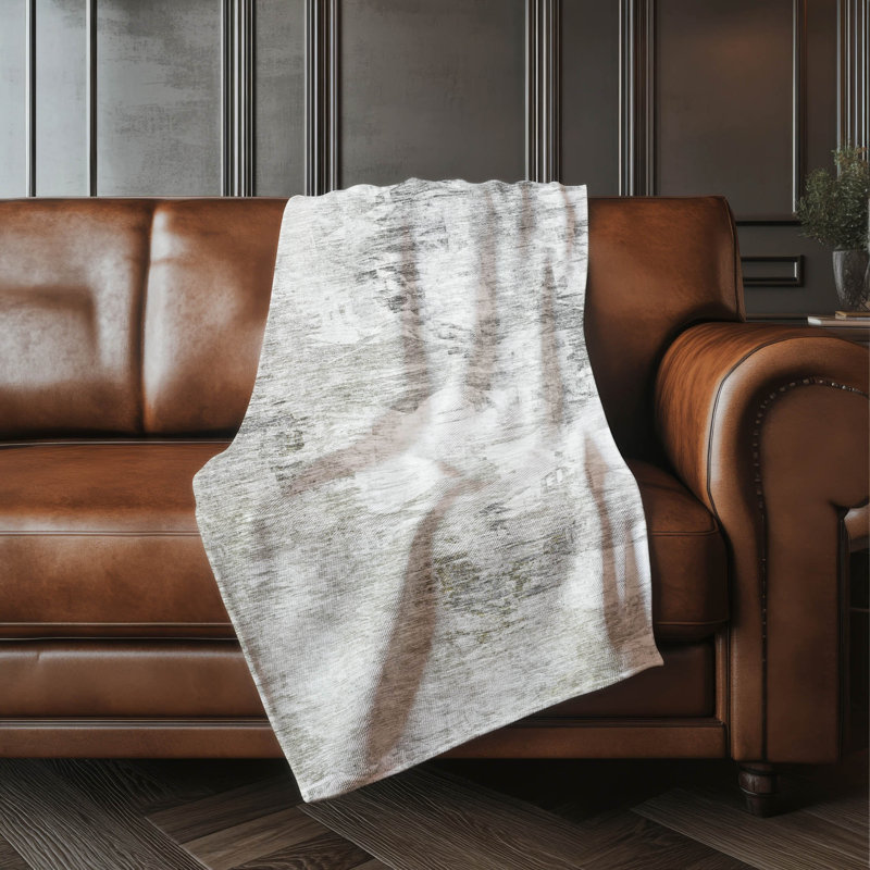 Jeté abstrait Sherpa ASB597, Beige