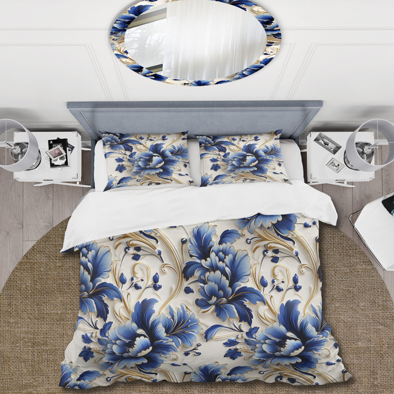 Ensemble de housse de couette Regal Baroque Flourish Victorian, Housse de couette pour très grand lit et 2 très