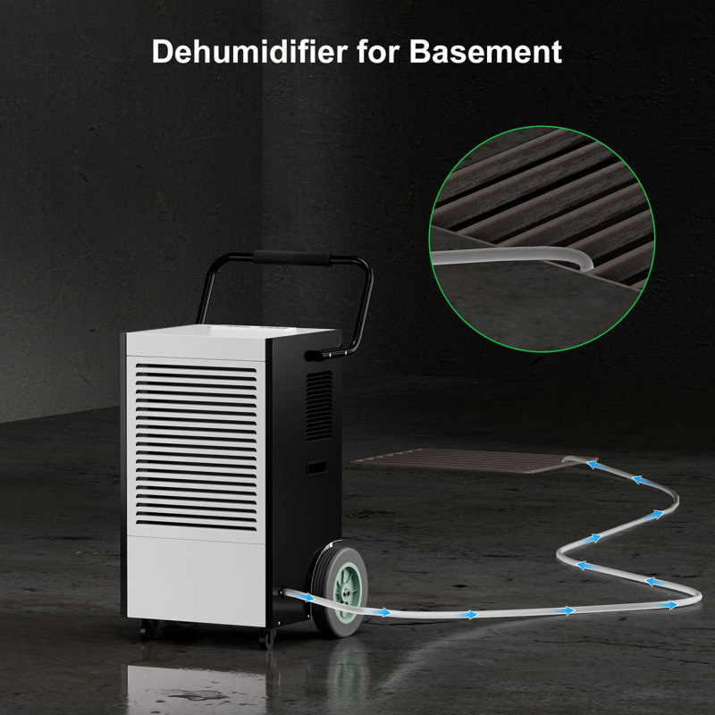 APTOOK 225 Pints 8000 Sq. Ft Heavy Duty Industrial Dehumidifier with Humidity Controller