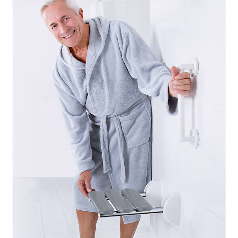 Ridder FOld-Down Shower Seat Pro, Grey/White