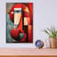 Art mural en verre Ivy Bronx «The Abstract Face» par Andreas Magnusson-1343163347