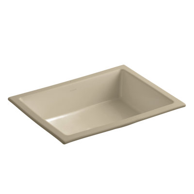 Lavabo de salle de bain rectangulaire encastrable avec trop-plein Verticyl