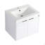 Meuble-lavabo 24 po avec lavabo en résine, 2 portes à fermeture en douceur, fixation à flotteur