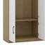 Élégante garde-robe de rangement en bois à 3 portes, deux tringles et tablettes-2037088961