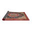 Tapis oriental en laine rouge-309155223