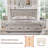  Danilla Farmhouse Platform Bed Frame With 54"W Tall Geometric Headboard & Large Storage Space-633808232