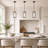 Sandrell 1-Light 12" H Gold/Black Pendant