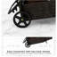 Rolling Outdoor Chairs,2 Reclining Chaise Lounge Chairs,with Cushion, Pillow, Headrest, Armrests, and Wheels