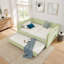 Canapé-lit convertible polyvalent 3-en-1 avec couchette coulissante et poches de rangement latérales Gingham-129180332-129180334