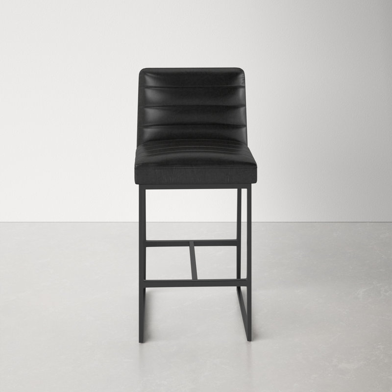 Zest Upholstered Counter Stool with Metal Frame, Counter Stool (26" Seat Height)