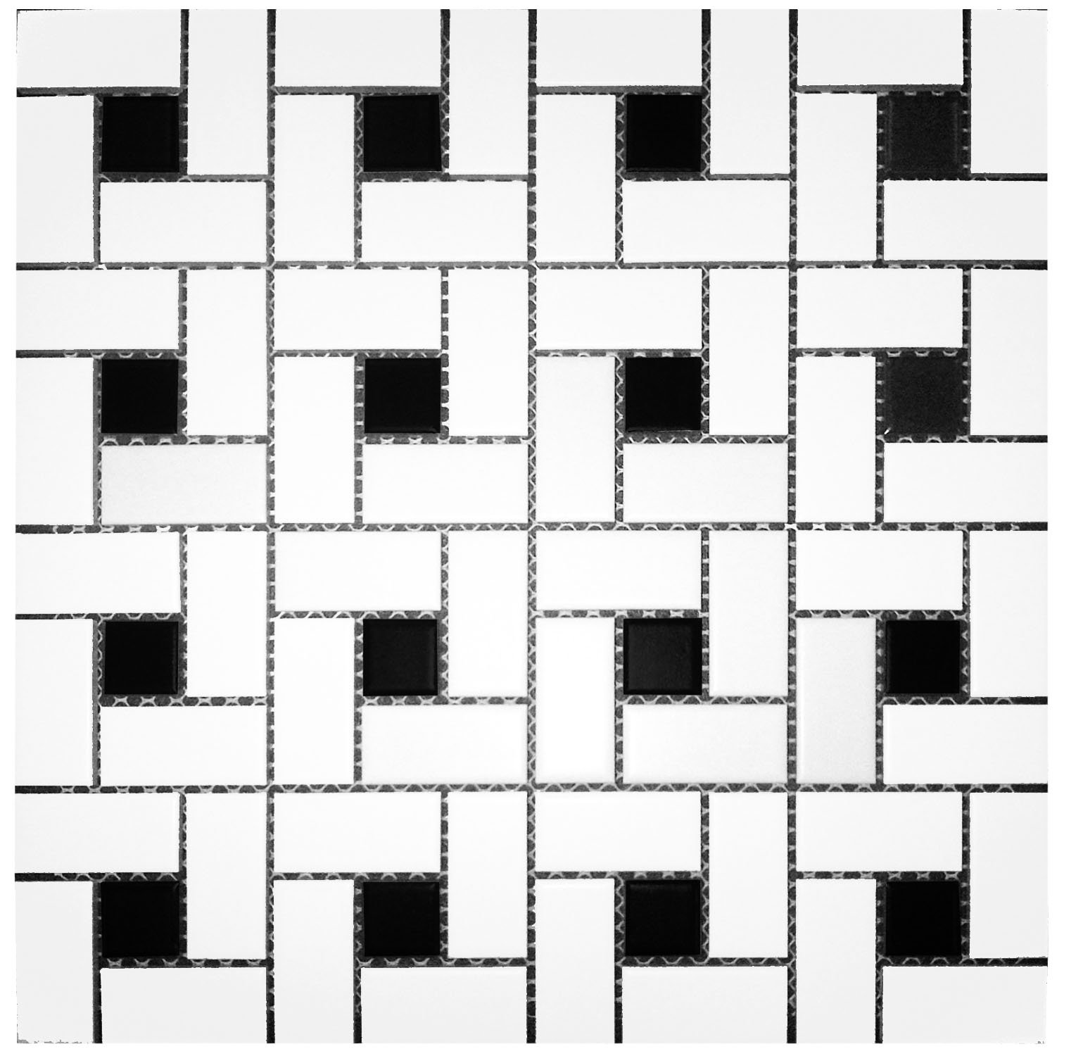 Roca Tiles CC Mosaics Mg 12X12 Pinwheel Mos Wh/Blk Dot & Reviews Wayfair