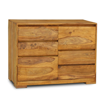 Grand Isle Solid Wood 100cm W 6 - Drawer Chest of Drawers