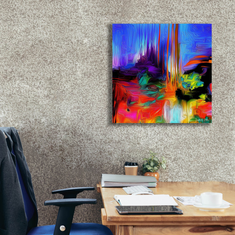  «Rain» par Dante Plata, art mural sur toile, 26 po x 26 po