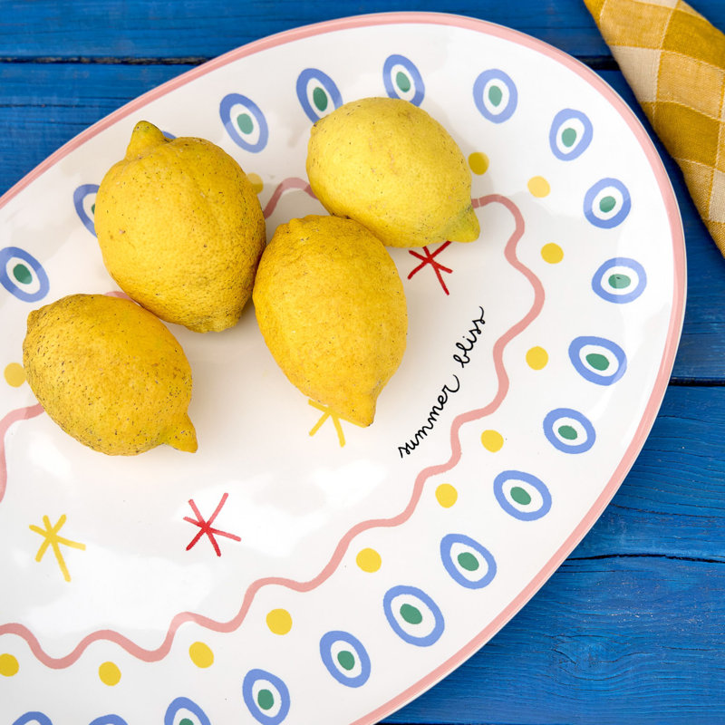 Summer Bliss Stoneware Platter