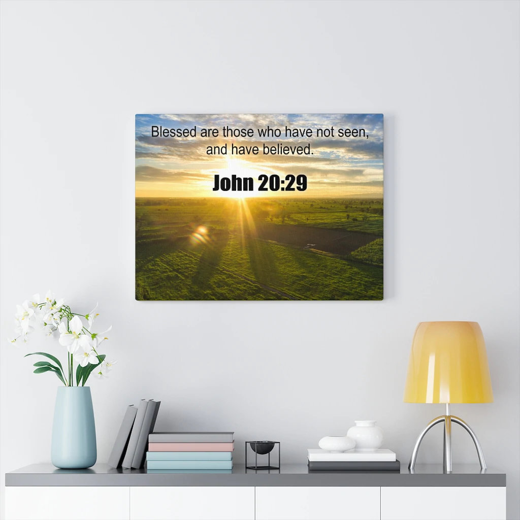 Blessed Those Who Have Believed John 20:29 - Wrapped Canvas Print