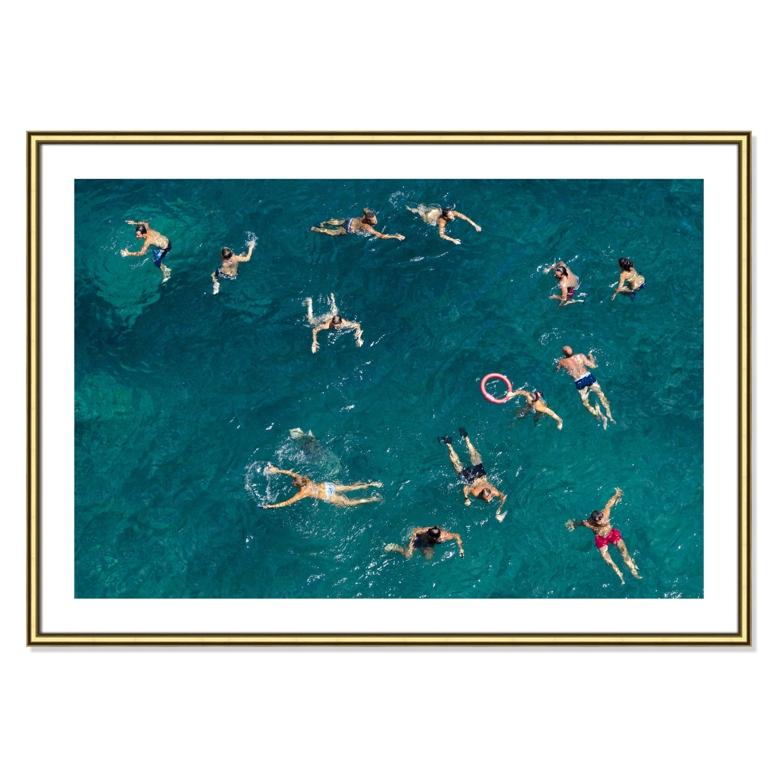 Norvell "Tonti" Print by Tonti, Gold Framed Paper, 29.5" H x 41.5" W x 0.88" D