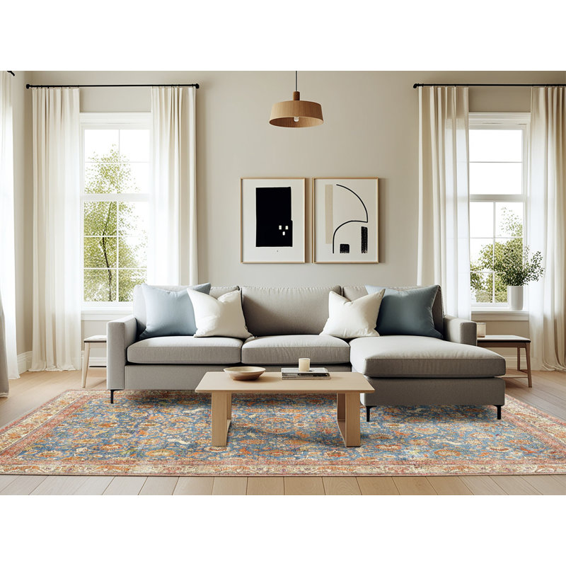 Oriental Indoor Rug, Rectangle 6' x 9'