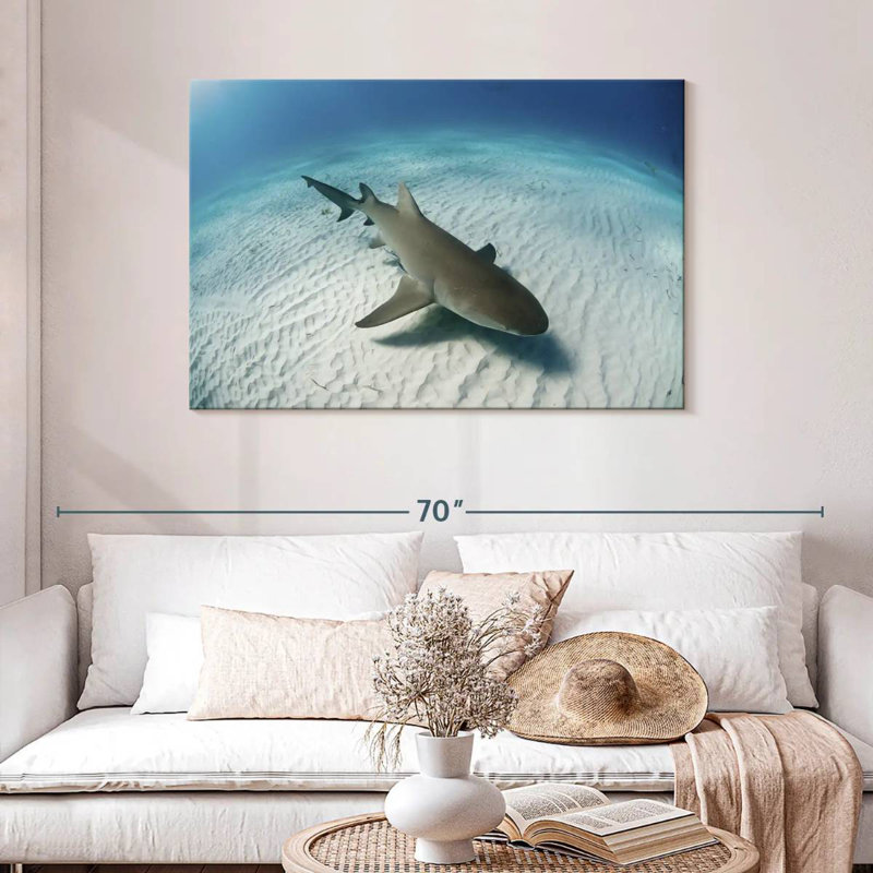 Brampt Lemon Shark Over The Seabed, 30" H x 45" W