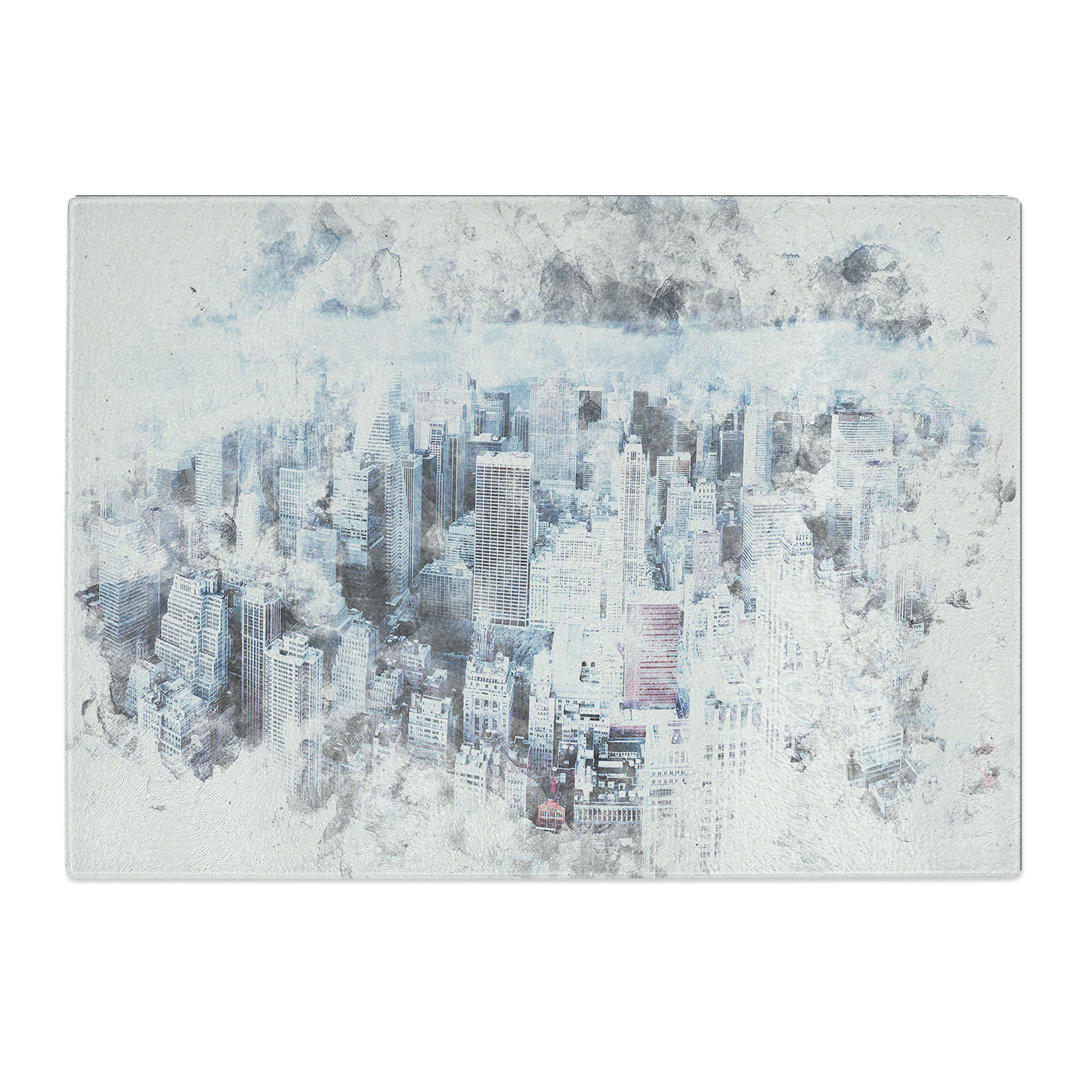 Tempered Glass Moody New York City Skyline Chopping Board