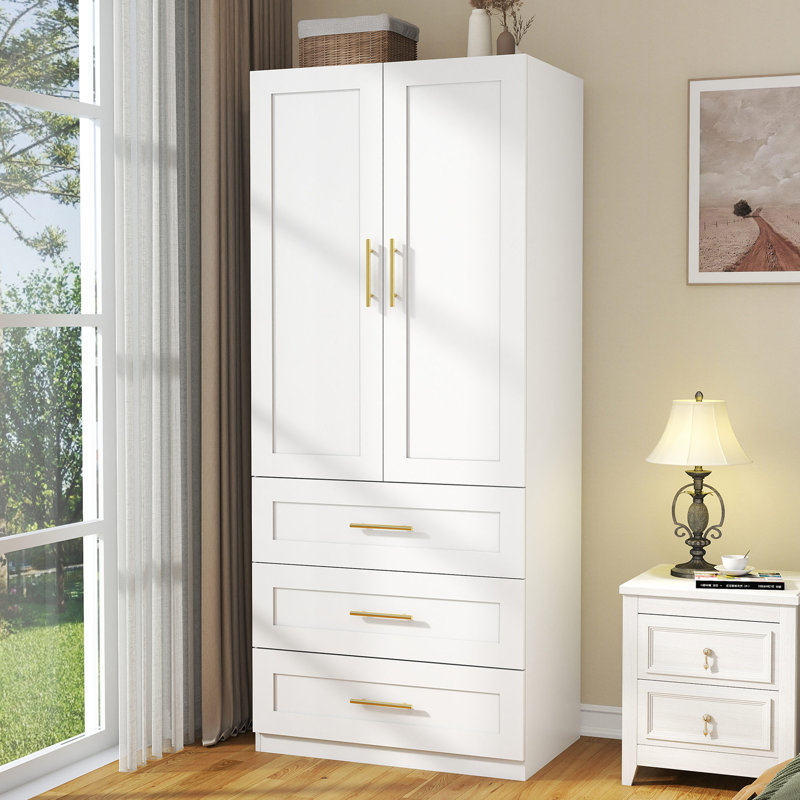 Mercer41 Closet Wardrobe With Drawers | Wayfair