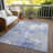 Machine Washable Indoor/Outdoor Xhevrie Denim Rug-513986601