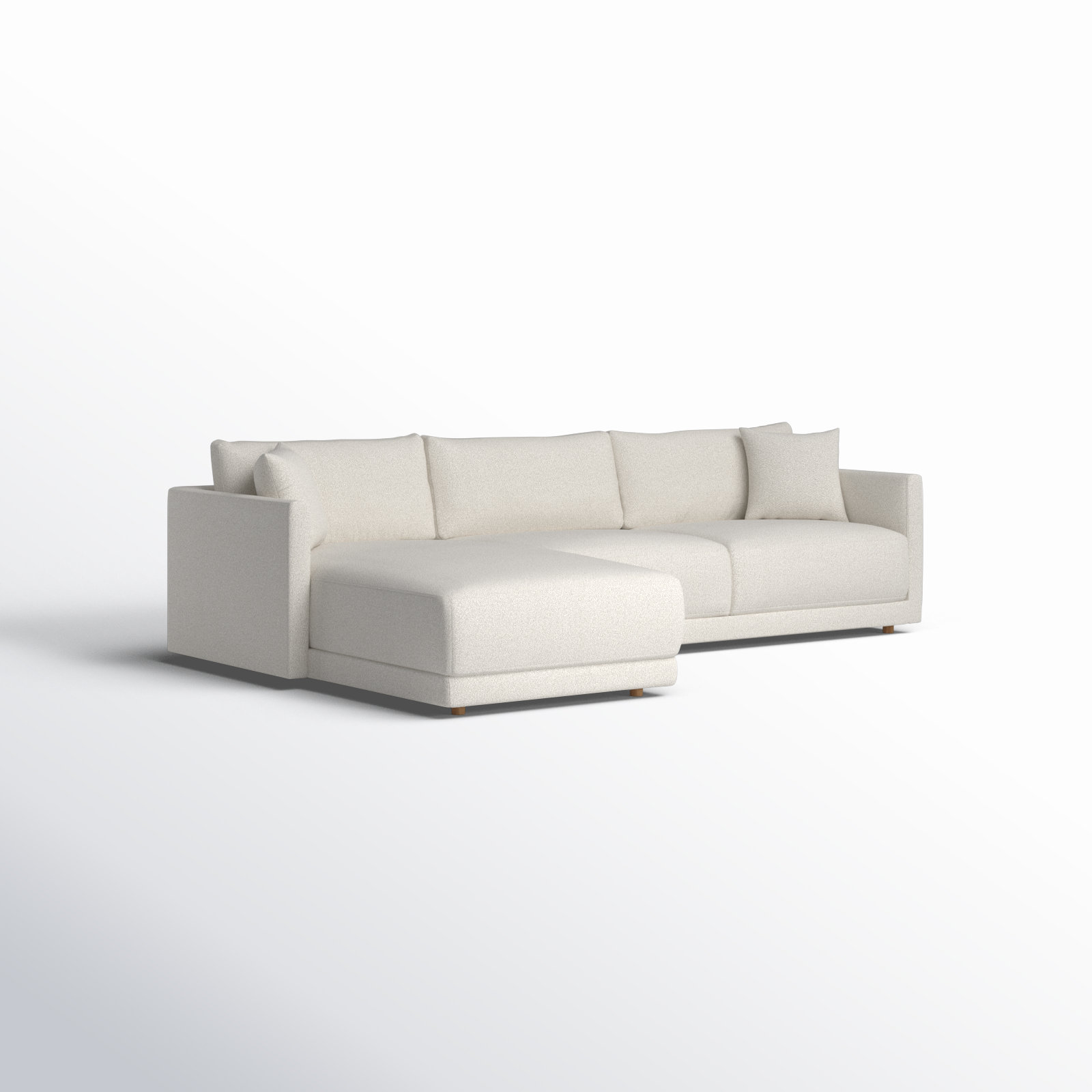 Vervino Sectional, Oyster Boucle, Left Hand Facing