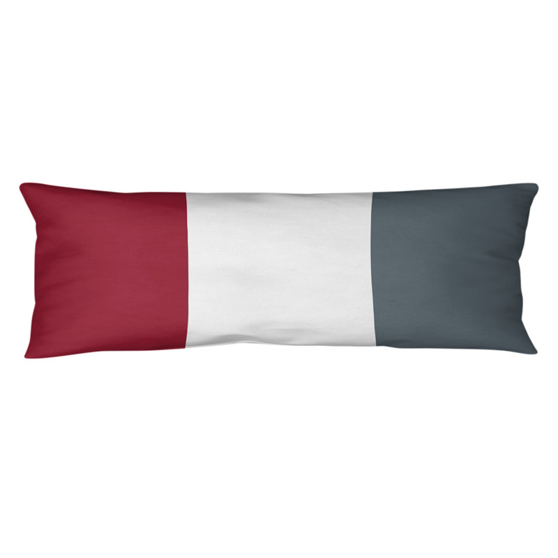 Polyester Medium Pillow, Aaru , Red/Grey