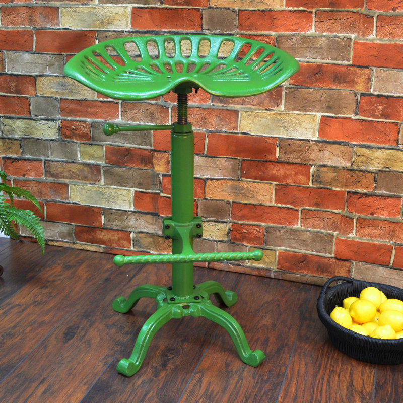 Tabouret pivotant à hauteur réglable Enos, Vert gazon