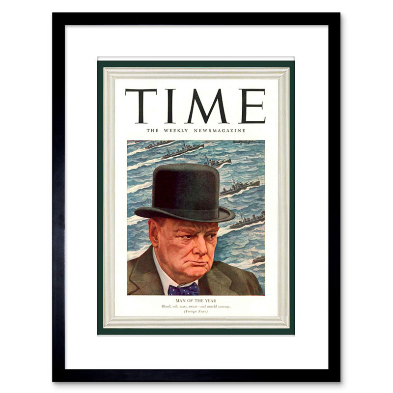 Magazine 1941 Winston Churchill Man Year Time - Single Picture Frame Print