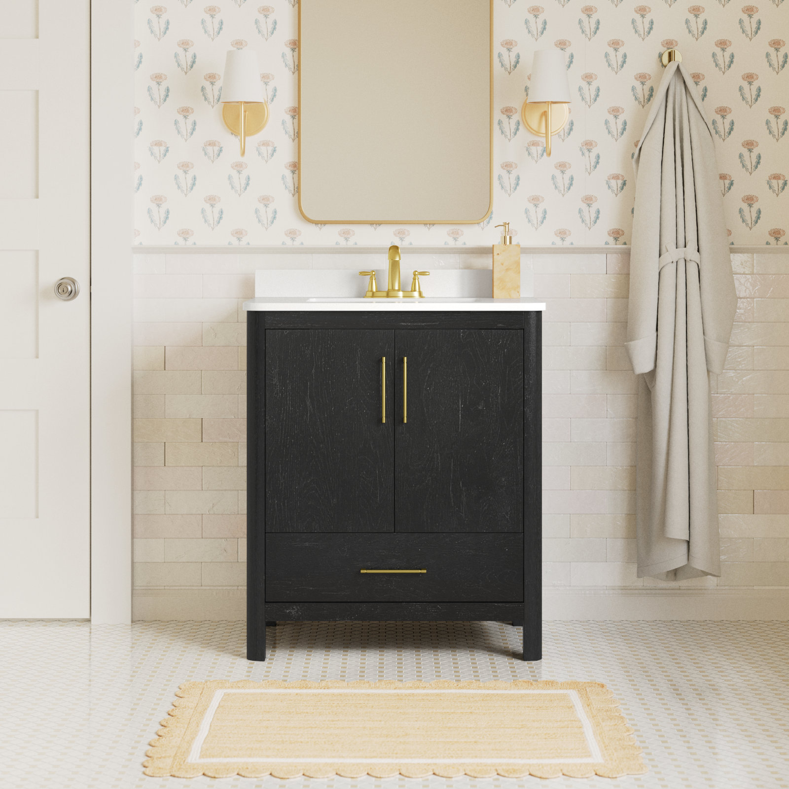 Austin 30" Single Bathroom Vanity, Black