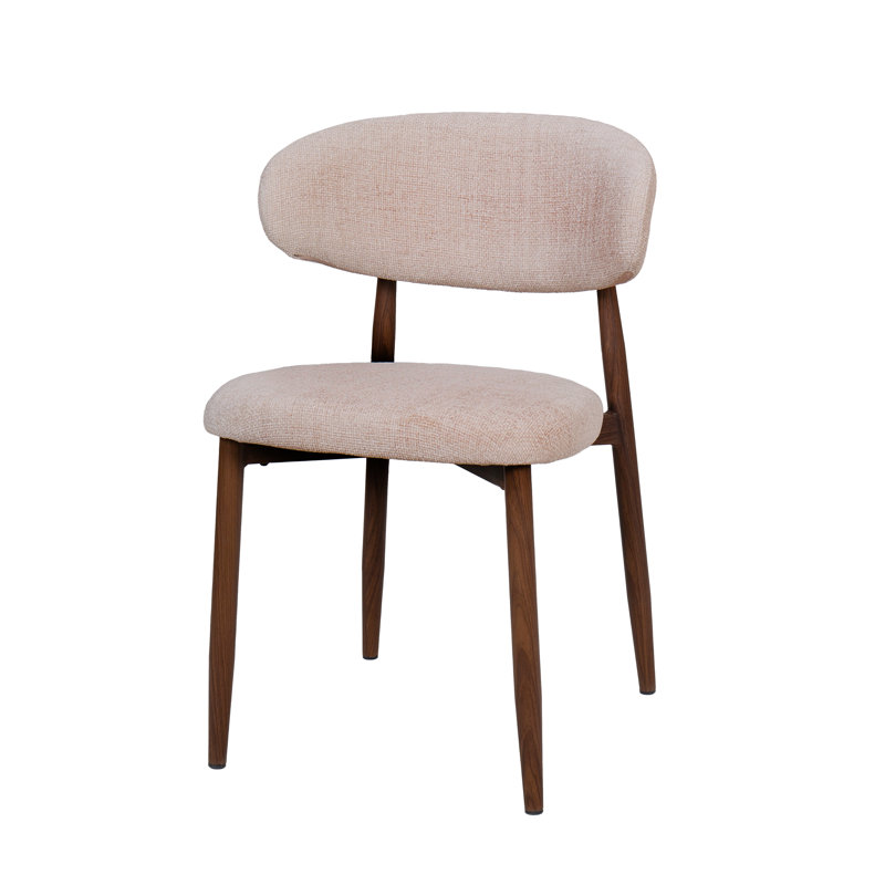 Maust Metal Side Chair With Cushion, Brown