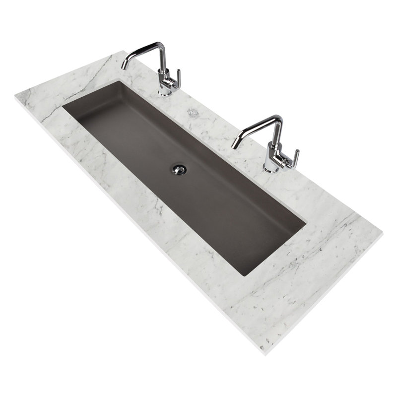 Newterra Concrete Under-mount Sink, Slate