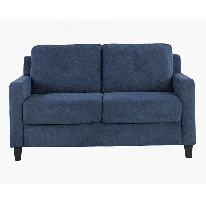 Causeuse 2 places en chenille bleu marine