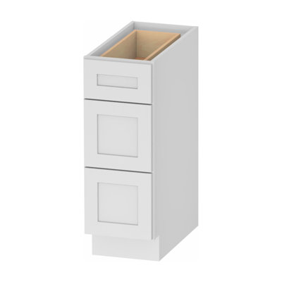 Meuble bas standard en contreplaqué blanc, prêt à assembler, Kindwood Eco Shaker, 12 po L x 24 po P x 34,5 po H
