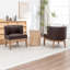 Fauteuil demi-tonneau rembourré Ezra-786368251