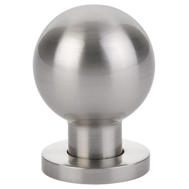 1 1/8" Diameter Round Knob, Satin Nickel