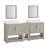 Stovall 73 Inch Double Vanity with Integrated Top and Sink with Mirrors