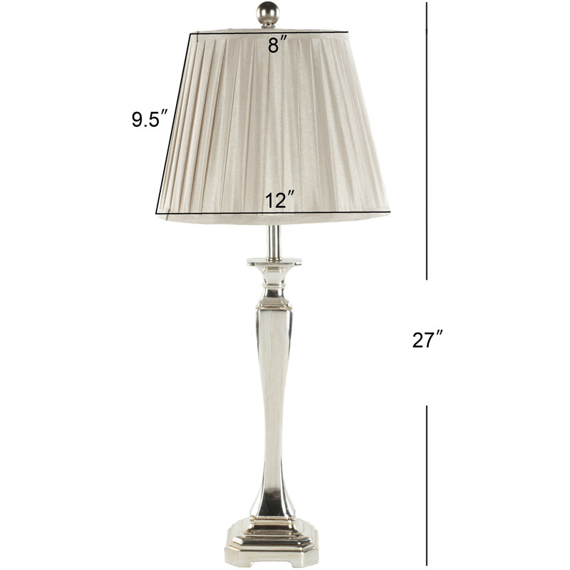 Gallien 27" Champagne Table Lamp Set, Gray Silver